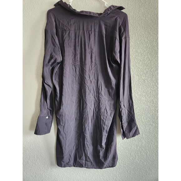 H&M Conscious Collection Womens Sz 8 Long Sleeve High Low Blouse Shirt - Picture 3 of 3